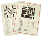 two crossword puzzles
